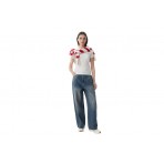 Tommy Jeans Γυναικείο Κοντομάνικο T-Shirt Εκρού