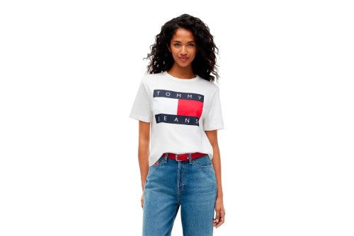 Tommy Jeans Boxy Flag T-Shirt Γυναικείο (DW0DW23552 YBL)