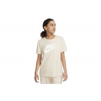 Nike Γυναικείο Κοντομάνικο T-Shirt Μπεζ (DX7906 126)