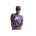 Nike Sportswear Essentials Γυναικείο Κοντομάνικο T-Shirt Μωβ, Λευκό