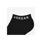 Jordan Everyday Κοντές Kάλτσες Μαύρες 3 Ζευγάρια