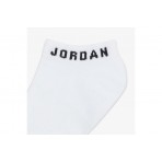 Jordan Everyday Κοντές Kάλτσες Λευκές 3 Ζευγάρια