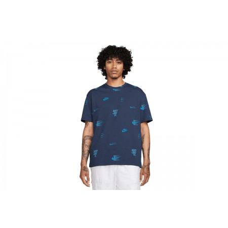 Nike Sportswear Ανδρικό Κοντομάνικο T-Shirt Μπλε Σκούρο