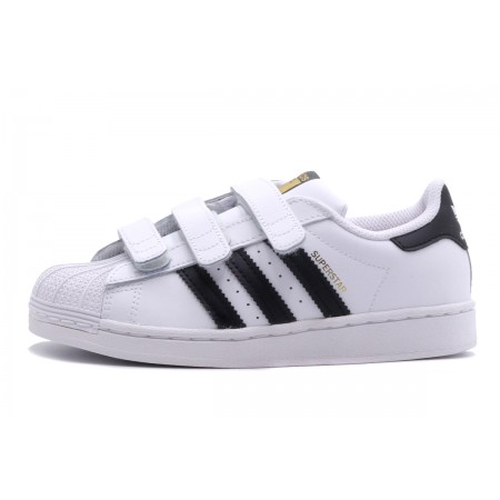 Adidas Originals Superstar Παιδικά Sneakers Λευκά, Μαύρα