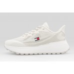 Tommy Jeans Mesh Jacquard Knit Cleat Γυναικεία Sneakers Λευκά