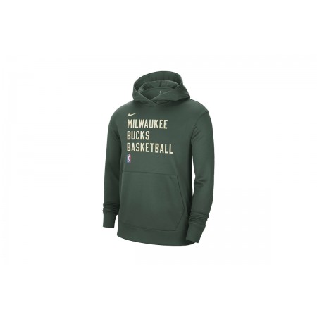 Nike NBA Milwaukee Bucks Ανδρικό Φούτερ με Κουκούλα Πράσινο