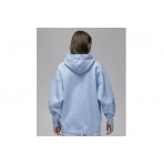Jordan Flight Fleece Pullover Γυναικείο Φούτερ Με Κουκούλα Γαλάζιο