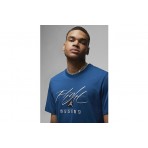 Jordan Flight Essentials Ανδρικό Κοντομάνικο T-Shirt Μπλε