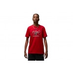 Jordan Flight Essentials Ανδρικό Κοντομάνικο T-Shirt Κόκκινο