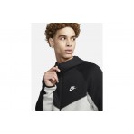 Nike Sportswear Tech Fleece Ανδρική Ζακέτα Με Κουκούλα Γκρι Μαύρη