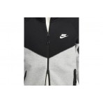 Nike Sportswear Tech Fleece Ζακέτα Με Κουκούλα Γκρι, Μαύρη