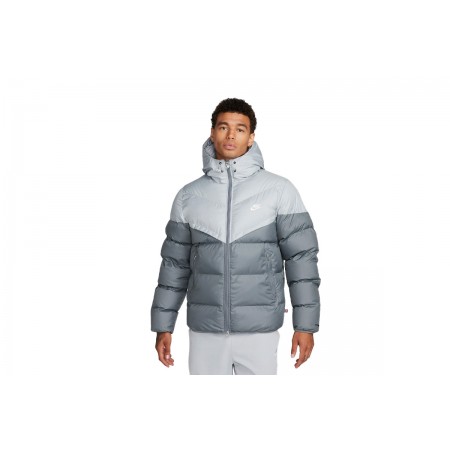 Nike Storm-FIT Windrunner Ανδρικό Puffer Μπουφάν Γκρι