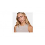 Nike Sportswear Chill Knit Γυναικείο Αμάνικο Crop Top Μπεζ