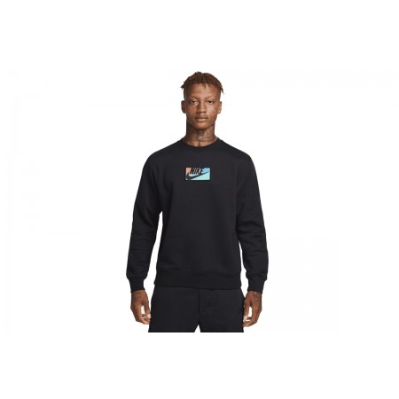 Nike Club Ανδρική Μπλούζα Μαύρη (FB8435 010)
