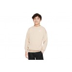Nike Sportswear Club Fleece Παιδική Μακρυμάνικη Μπλούζα Μπεζ