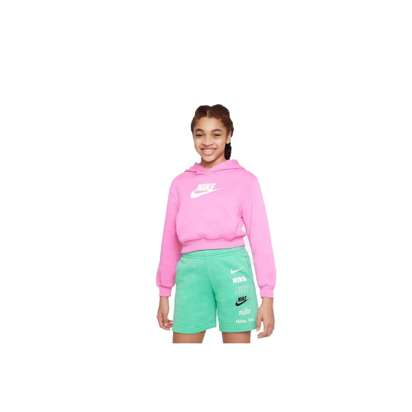 Nike Sportswear Club Fleece Crop Παιδικό Φούτερ Ροζ