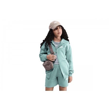Nike Sportswear Club Fleece Παιδική Ζακέτα με Κουκούλα Οινοπνευματί