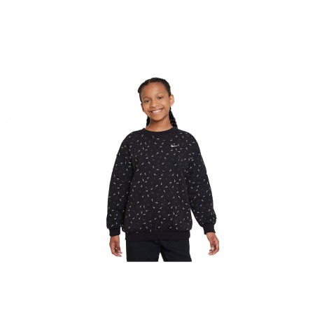 Nike Sportswear Club Fleece Παιδική Μακρυμάνικη Μπλούζα Μαύρη
