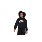Nike Club Fleece Παιδικό Φούτερ Με Κουκούλα Μαύρο