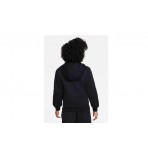 Nike Club Fleece Παιδικό Φούτερ Με Κουκούλα Μαύρο