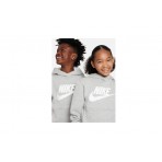 Nike Club Fleece Παιδικό Φούτερ Με Κουκούλα Γκρι Ανοιχτό