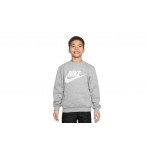 Nike Club Fleece Παιδικό Μακρυμάνικο Φούτερ Γκρι (FD2992 063)