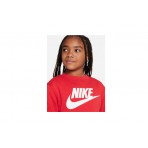Nike Club Fleece Παιδικό Μακρυμάνικο Φούτερ Κόκκινο (FD2992 657)