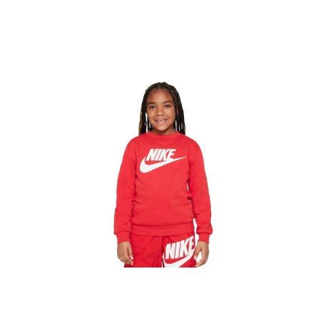 Nike Club Fleece Παιδικό Μακρυμάνικο Φούτερ Κόκκινο (FD2992 657)