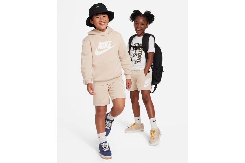 Nike Sportswear Club Fleece Παιδική Αθλητική Βερμούδα Μπεζ