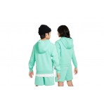 Nike Club Fleece Παιδικό Φούτερ Με Κουκούλα Τυρκουάζ