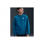 Nike Sportswear Club Fleece Παιδική Μακρυμάνικη Μπλούζα Πετρόλ