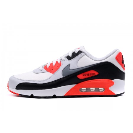 Nike Air Max 90 GTX Ανδρικά Sneakers Λευκά, Γκρι, Μαύρα, Κοραλλί