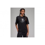Jordan Graphic Γυναικείο Κοντομάνικο T-Shirt Μαύρο, Γκρι, Λευκό
