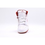 Jordan Air 1 Dune Red Mid Ανδρικά Sneakers Λευκά, Κόκκινα