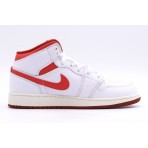 Jordan Air 1 Dune Red Special Edition Mid Sneakers Λευκά, Κόκκινα