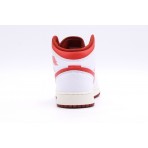 Jordan Air 1 Dune Red Mid Παπούτσια Λευκά, Κόκκινα