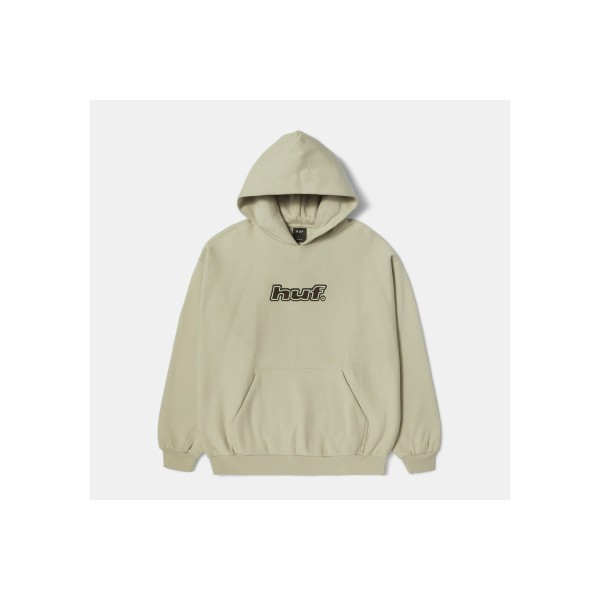 Huf Logo Applique Fle Hoodie Ανδρικό (FL00229 PUTTY)
