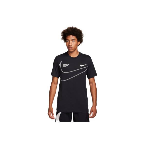 Nike Dri-FIT Ανδρικό Κοντομάνικο T-Shirt Μαύρο (FN0843 010)