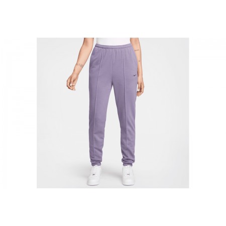 Nike Sportswear Chill Terry Γυναικείο Παντελόνι Φόρμας Μωβ