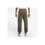 Nike Club Fleece Ανδρικό Παντελόνι Φόρμας Λαδί