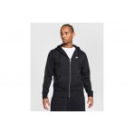 Nike Club Fleece Ανδρική Ζακέτα Με Κουκούλα Μαύρη