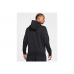 Nike Club Fleece Ανδρική Ζακέτα Με Κουκούλα Μαύρη