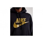 Nike Sportswear Club Fleece Club Ανδρικό Φούτερ με Κουκούλα Μαύρο