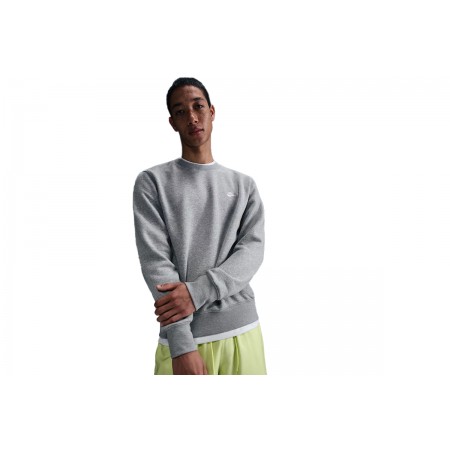 Nike Club Fleece Ανδρική Μακρυμάνικη Μπλούζα Γκρι
