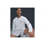 Nike Club Fleece Ανδρική Μακρυμάνικη Μπλούζα Λευκή