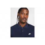 Nike Club Ανδρική Κοντομάνικη Polo Μπλούζα Μπλε Σκούρο