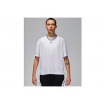 Jordan Sport Diamond Γυναικείο Κοντομάνικο T-Shirt Λευκό