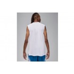 Jordan Sport Dri-FIT Ανδρική Αμάνικη Μπλούζα Λευκή