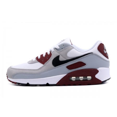 Nike Air Max 90 Ανδρικά Sneakers Λευκά, Γκρι, Μαύρα, Μπορντό