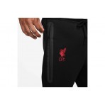 Nike Liverpool FC Tech Fleece Ανδρικό Παντελόνι Φόρμας Μαύρο, Κόκκινο